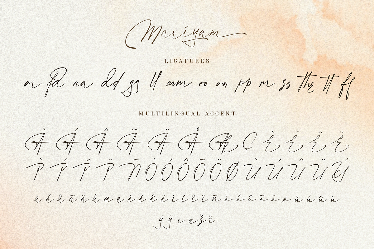 Mariyam, a Script Font by Motiontail Studio (Photo 10 of 12)