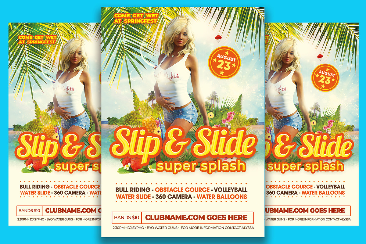 Skip & Slide Summer Party, a Flyer Template by Art and Flyers