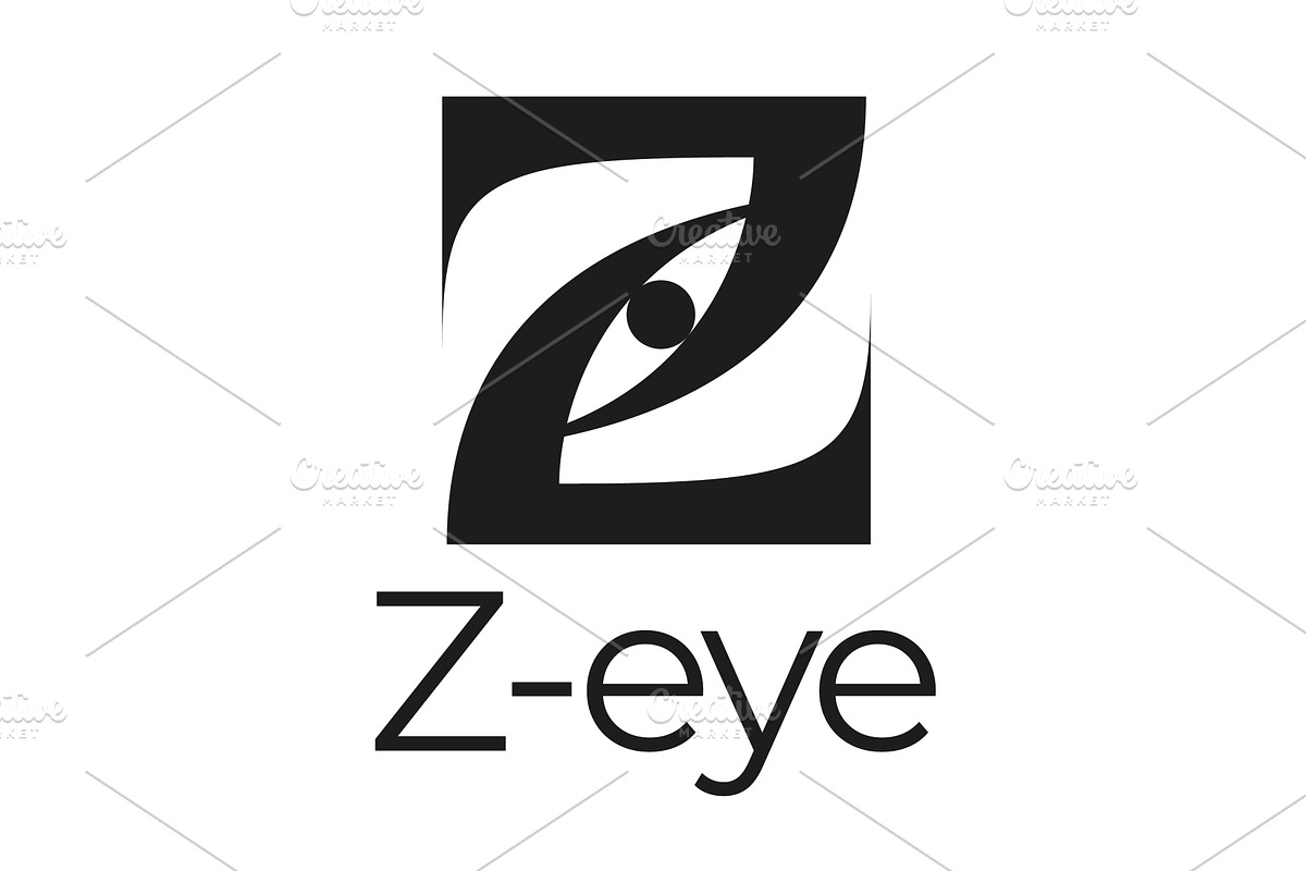 Modern letter Z logo featuring eye, an Illustration by LogosDen