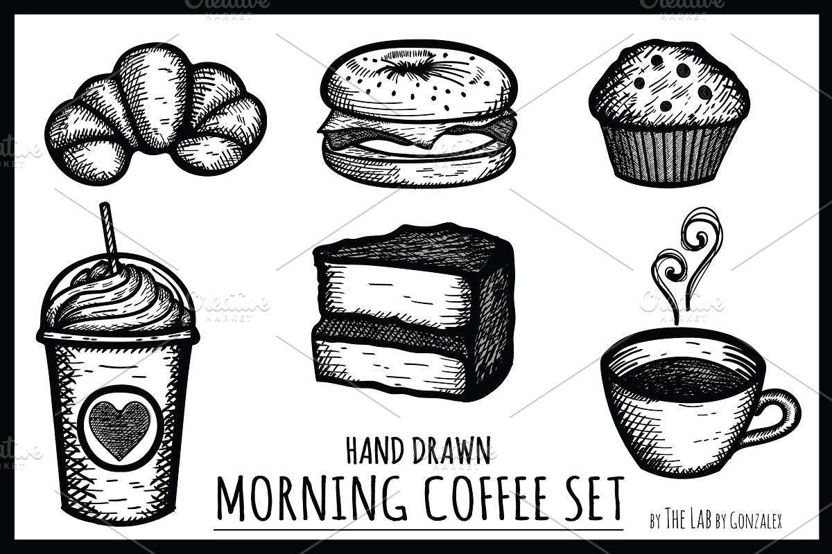 Morning Coffee- Hand Drawn Icon Set, an Icon by alessandra_gonzalez (Photo 1 of 4)