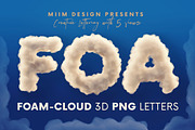 Foam or Cloud - 3D Lettering, a Graphic by MIIM (Thumbnail 1 of 7)