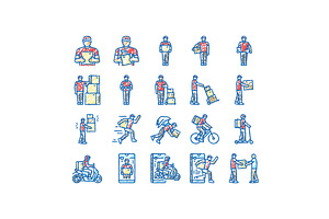 courier delivery service shipping, an Object Illustration by pikepicture