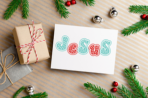 Donut Is A Christmas Decorative Font