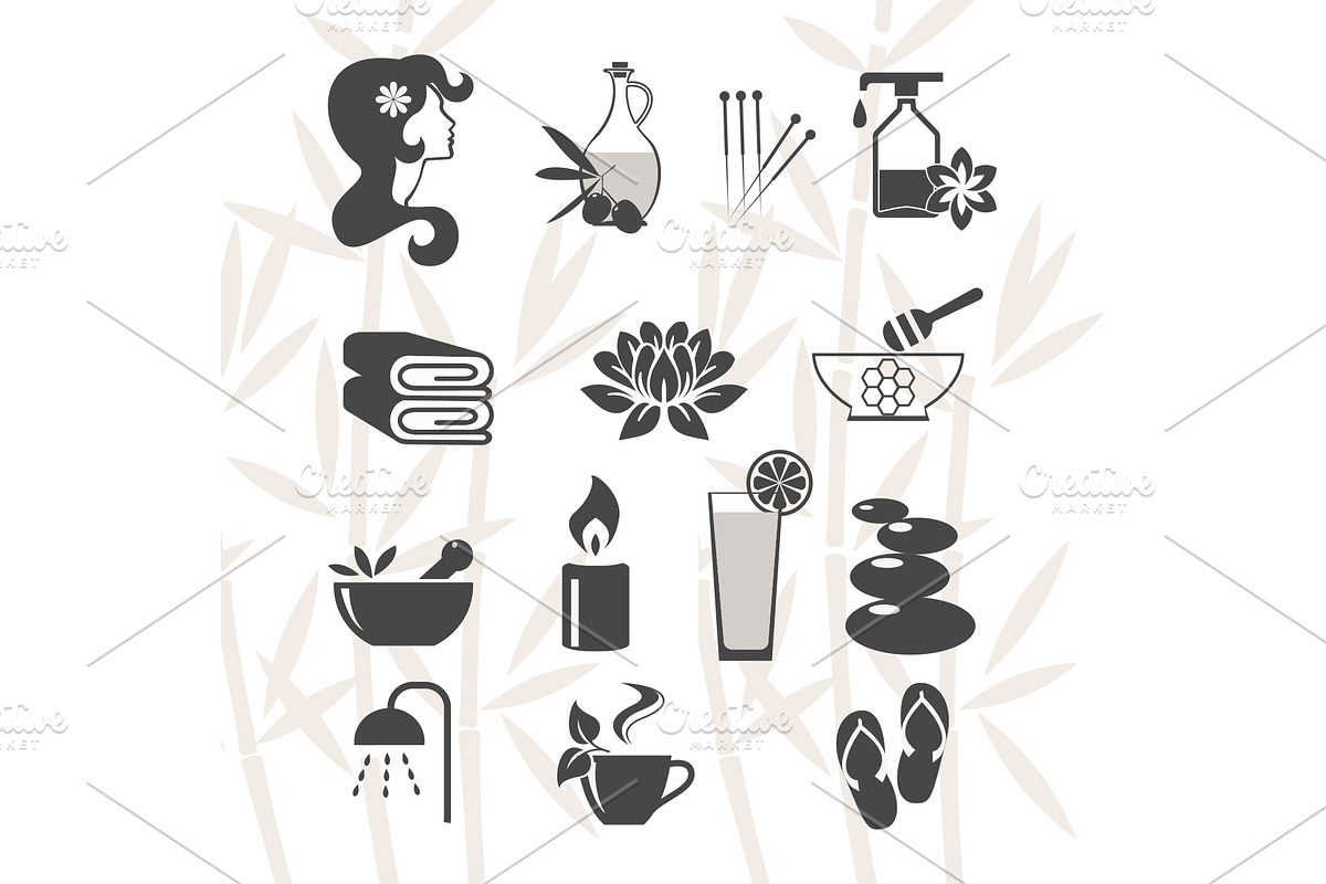 Set of vector spa icons, an Outline Icon by RODINA (Photo 1 of 3)