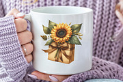 Watercolor Sunflower Butterfly, an Illustration by CraftArtStudio (Thumbnail 5 of 6)
