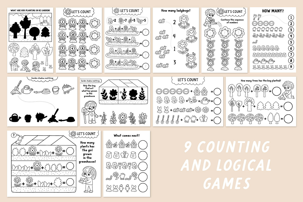 Garden coloring games and activities, an Education Illustration by Lexi Claus (Photo 4 of 16)