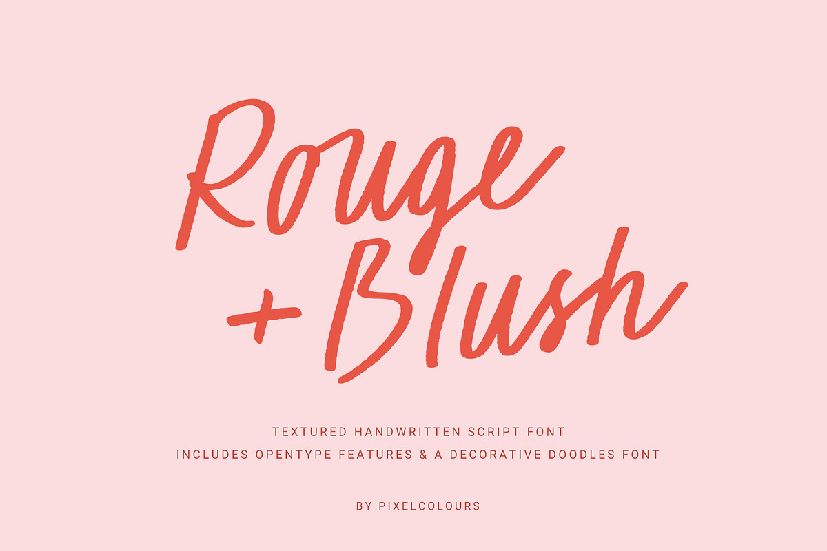 Script Font Duo Rouge +Blush, a Handwritten Font by pixelcolours (Photo 1 of 20)