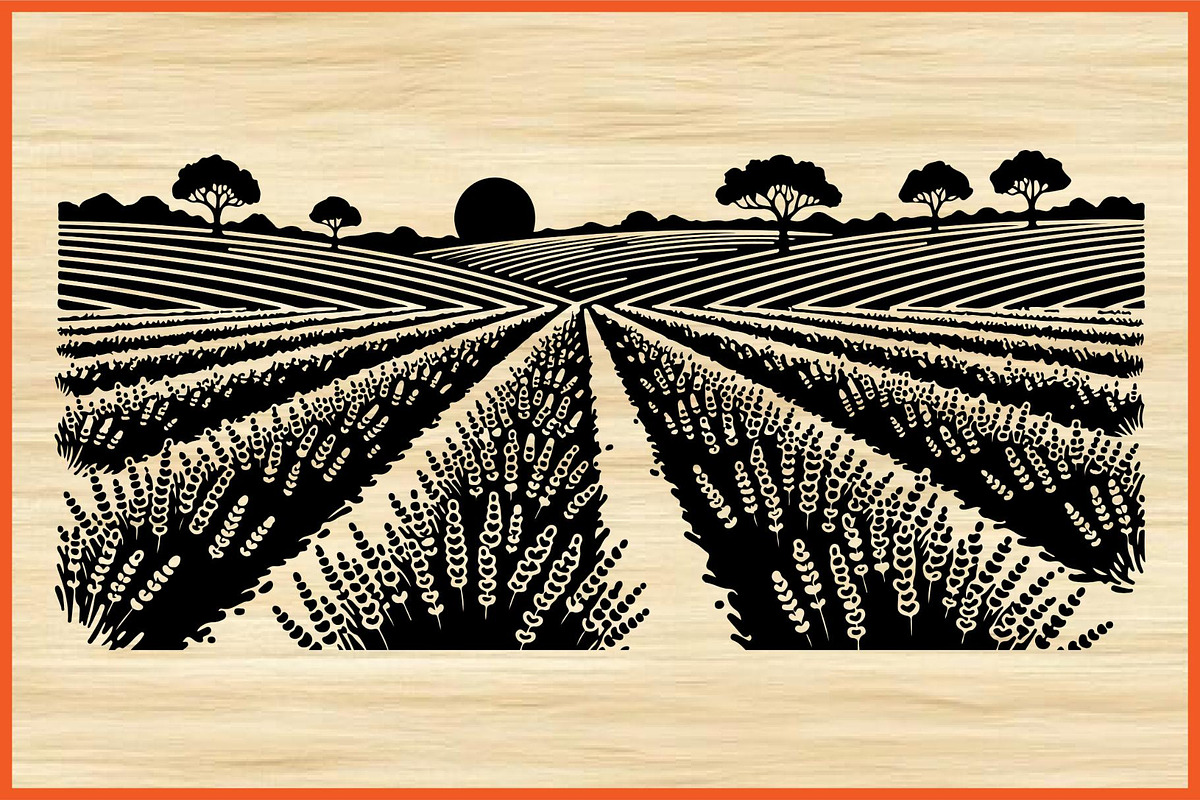 Rural Landscape Silhouette Bundle, an Object Illustration by Designer_Momina (Photo 3 of 8)