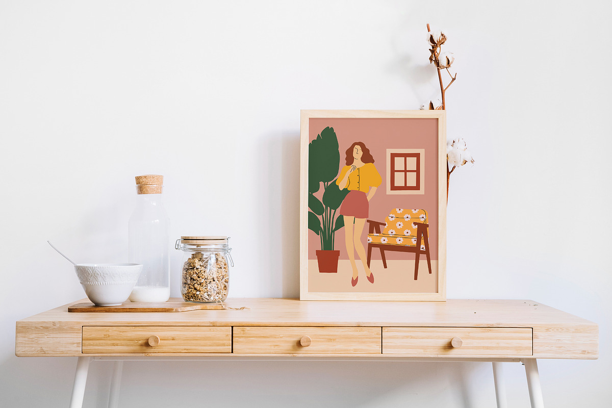 Feminine Summer Illustrations Set, a Person Illustration by Katerina Osa (Photo 6 of 9)