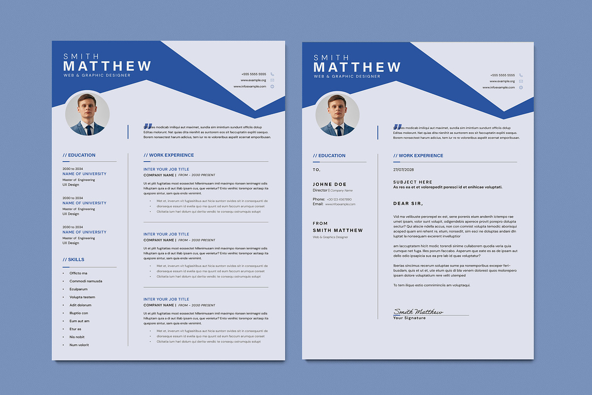 Resume & Cover Letter Template preview 2