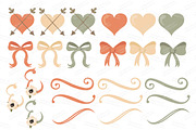 Peach Floral Wedding Bicycle Vectors, an Illustration by Amanda Ilkov (Thumbnail 5 of 5)