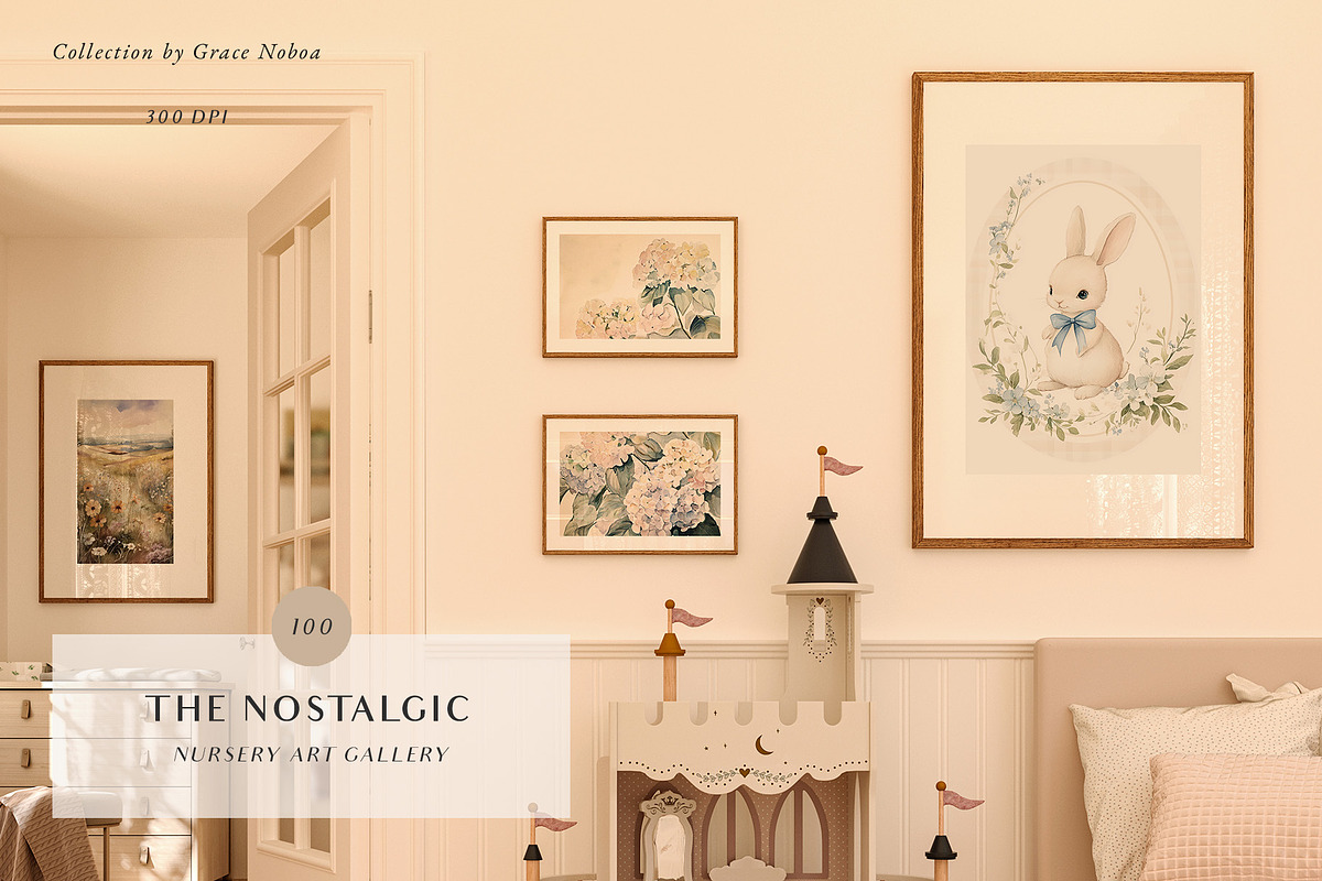 Nursery home and room print gallery, a Background Graphic by Grace Noboa Illustrations (Photo 10 of 16)