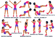 Sport exercises collection, a Healthcare Illustration by tamara.comotomka (Thumbnail 3 of 8)
