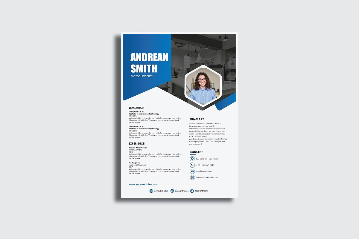 Resume Template Minimalist, a Resume Template by dulchaer29