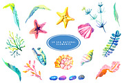 Hello SEA - watercolor collection, an Illustration by Kseniya_design (Thumbnail 3 of 11)