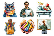Cute Teachers Clipart, an Illustration by Daily.Designs (Thumbnail 5 of 5)