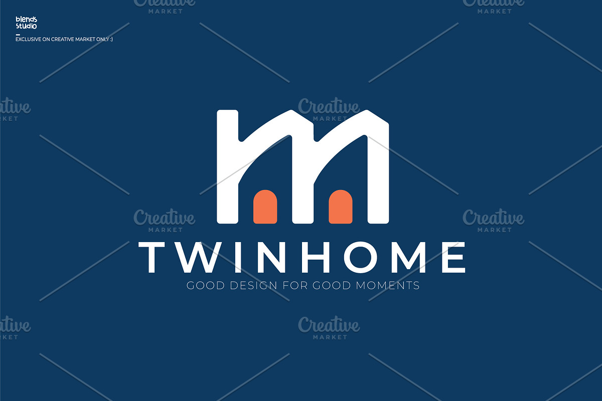 Twinhome logo, a Branding & Logo Template by blends.studio (Photo 4 of 4)