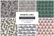 Bundle hand drawn patterns, a Pattern Graphic by Magnia (Thumbnail 9 of 17)