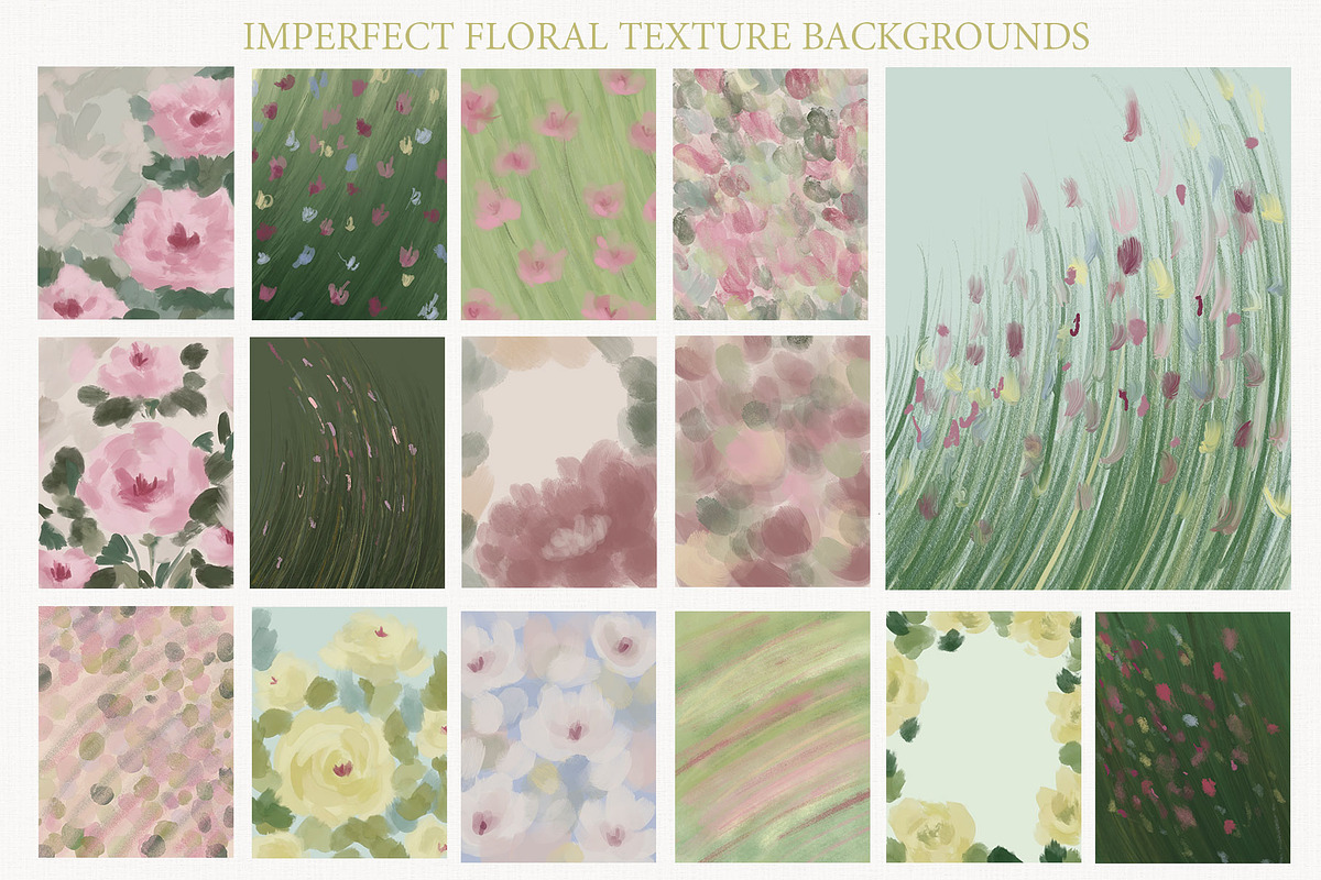 Floral Texture Backgrounds Pack, a Background Graphic by Mio Buono (Photo 3 of 17)