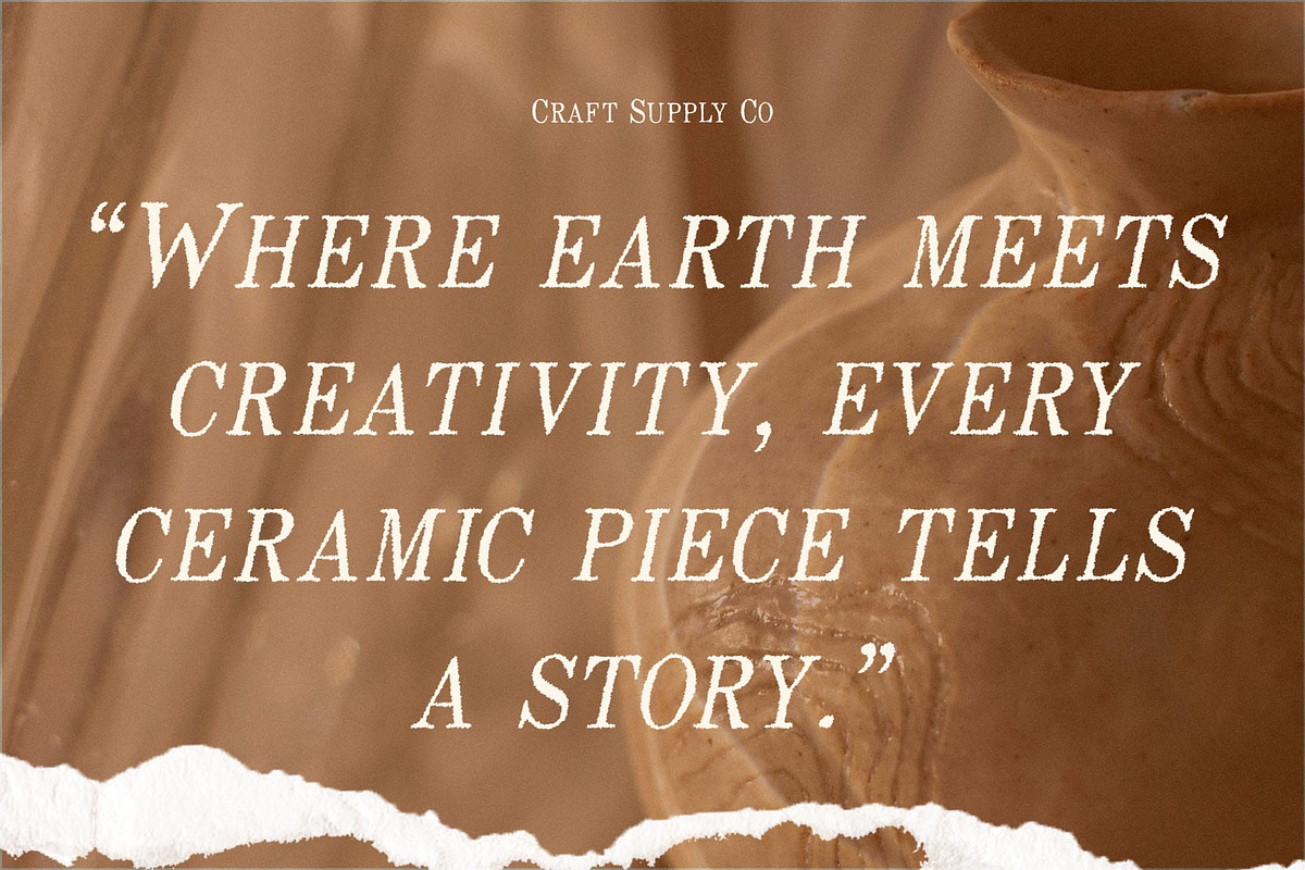Rovey Rough, a Serif Font by Craft Supply Co. (Photo 4 of 8)