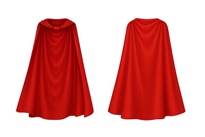 Red capes displayed on a neutral, a Beauty & Fashion Photo by ZinetroN