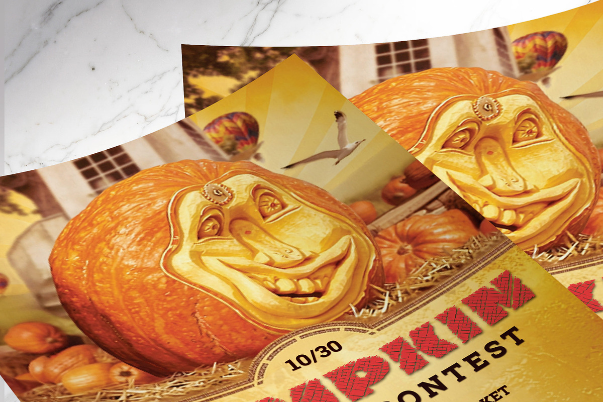 Pumpkin Carving Contest Canva Flyer, a Flyer Template by Godserv Designs (Photo 11 of 15)