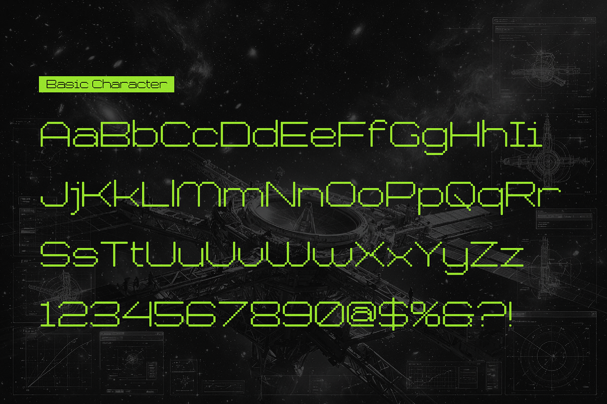 Chronos Galaxia | Pixelated Font, a Sans Serif Font by gracetype_studio (Photo 10 of 12)
