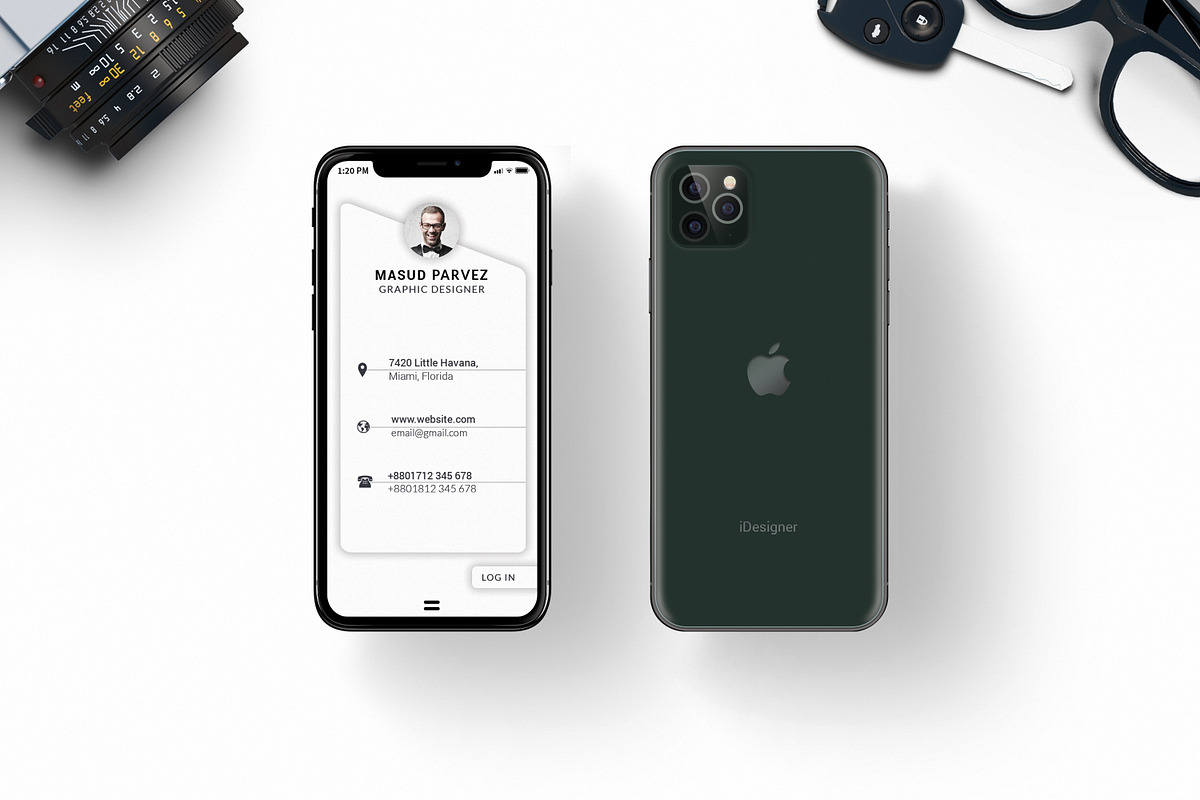 IPHONE MOBILE BUSINESS CARD, a Business Card Template by TheFeture