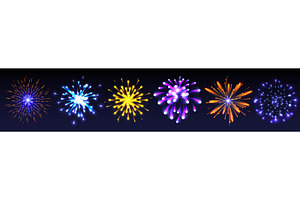 Firework effect set with colorful, an Object Illustration by art PVP - market