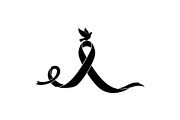 Cancer Awareness Black Ribbon Icon, a Healthcare Illustration by Designer_Momina (Thumbnail 11 of 16)
