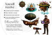 Steampunk Botanical Expedition PNG, a Decorative Illustration by ThatsDesignArt (Thumbnail 2 of 10)