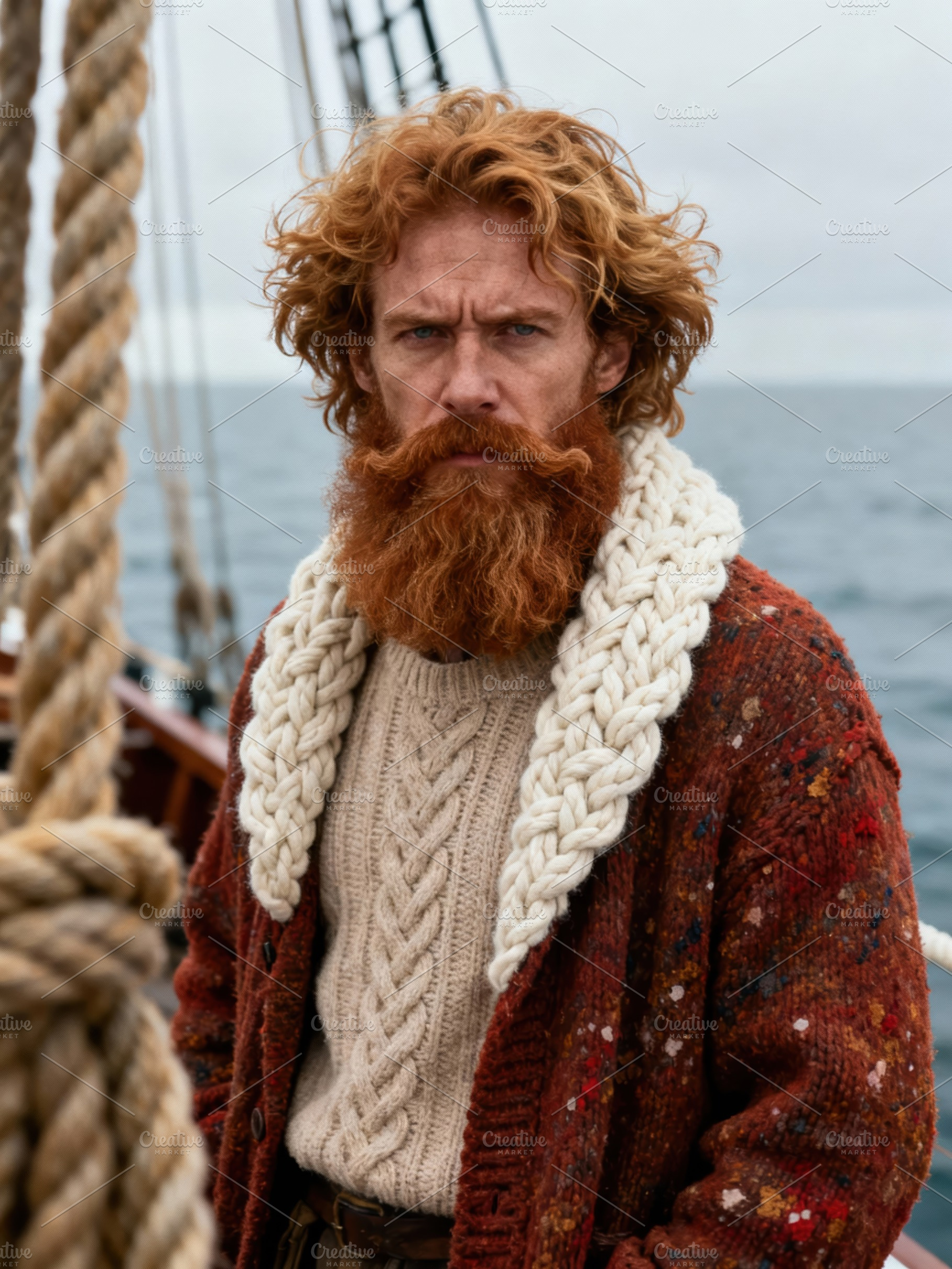 Rugged Red-Haired Seafarer, a Person Photo by Virgo Studio