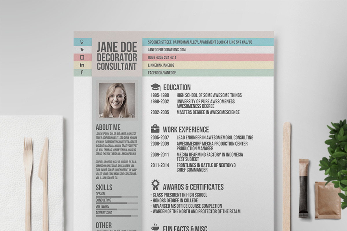 Resume/CV Template V, a Resume Template by Print Forge (Photo 1 of 3)