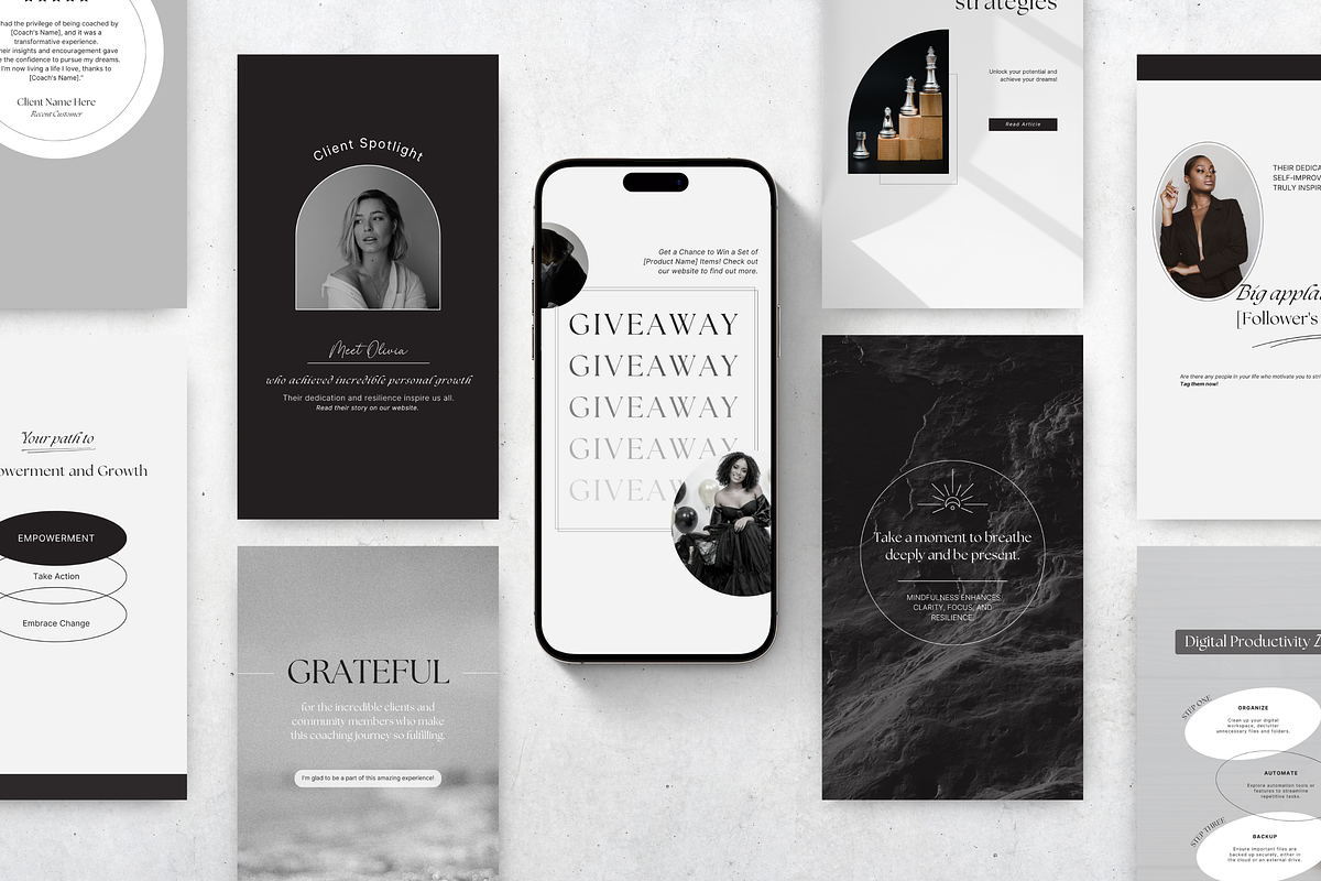 Coach Instagram Templates Bundle Kit, a Social Media Template by DigiPax (Photo 6 of 12)