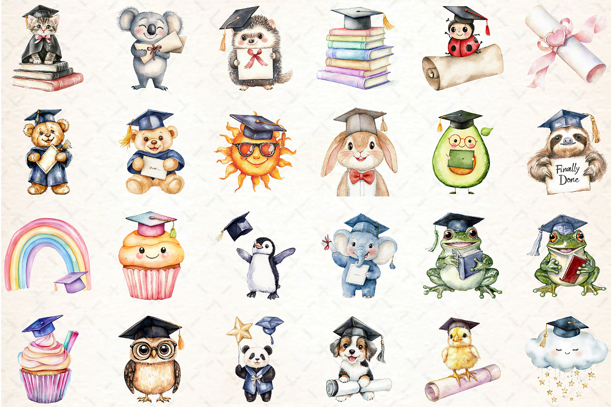 Cute Graduation Sublimation, an Illustration by DreamCafeArt (Photo 2 of 5)
