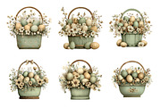 Whimsical Easter Basket Clipart, an Illustration by GatewayDesign (Thumbnail 2 of 5)