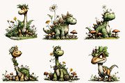 Whimsical Woodland Dinosaur Clipart, a Seasonal Illustration by Designworld (Thumbnail 5 of 8)