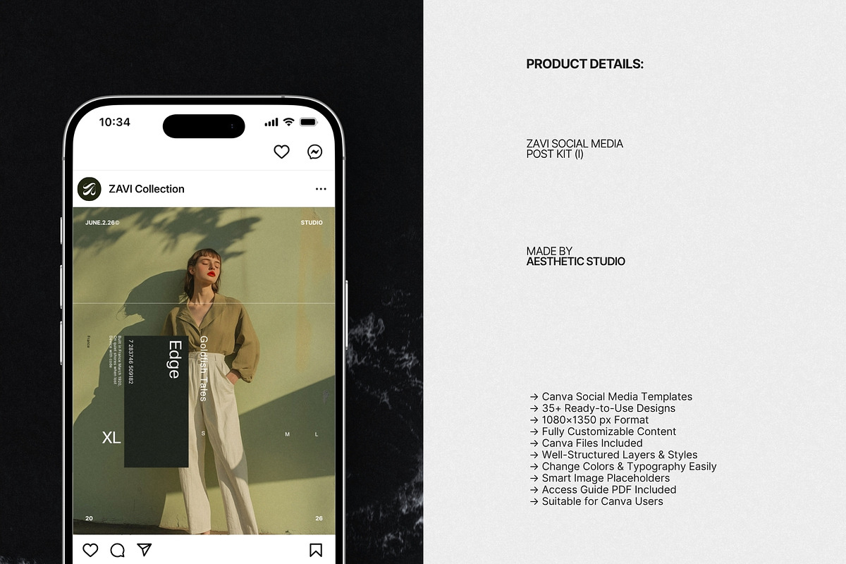 ZAVI | Social Media Kit (II), a Social Media Template by The Aesthetic Studio (Photo 7 of 10)