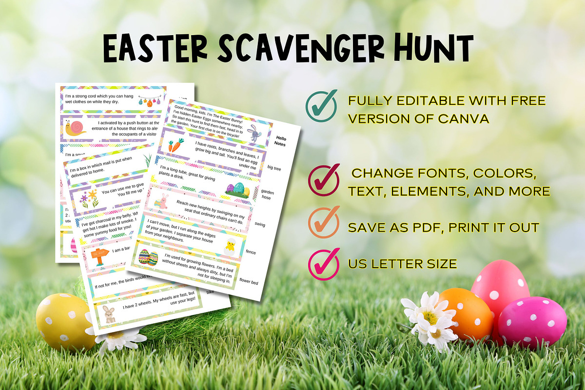 Easter Scavenger Hunt - Canva, a Templates & Theme by Adalin Shop (Photo 4 of 6)