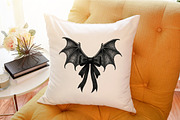 Black Coquette Bat Bow Retro Hallowe, an Illustration by Sublimation Artist (Thumbnail 6 of 9)