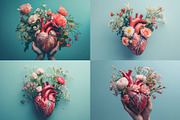 10 Blooming Heart Illustrations, a Healthcare Illustration by HipFonts (Thumbnail 6 of 7)