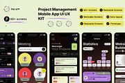 Project Management Mobile App, an UI Kit Template by Muhammad_Ahmad (Thumbnail 1 of 6)
