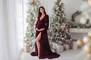 Christmas Room Digital Backdrop, a Layer Style Add-On by Wild Honey Design Co. (Thumbnail 1 of 2)