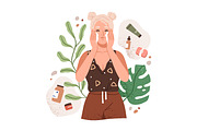 Women doing skin care routine set, a Person Illustration by Good Studio (Thumbnail 4 of 8)