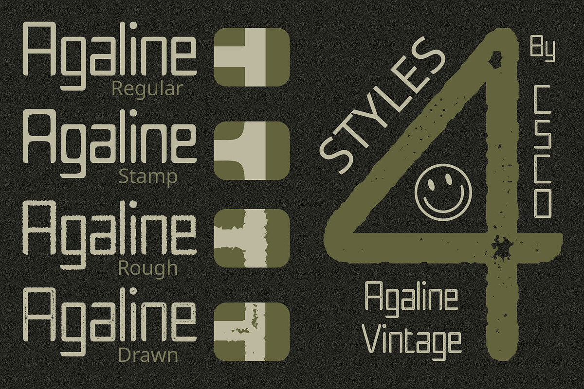 Agaline Vintage, a Sans Serif Font by Craft Supply Co. (Photo 7 of 8)