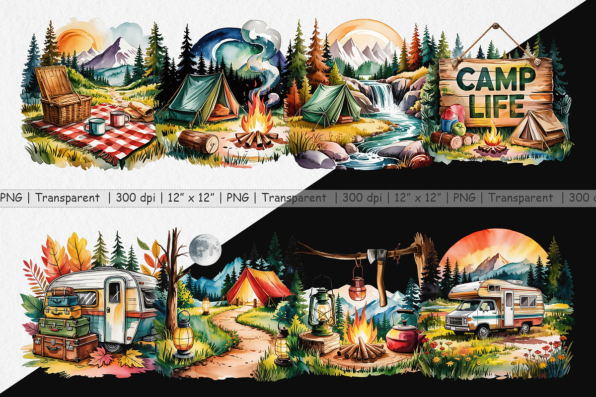 Vintage Camping Vibes, a Graphic by Artnoy (Photo 2 of 5)