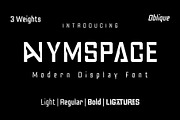 Anymspace - Modern Display Font, a Sans Serif Font by Attractype (Thumbnail 1 of 8)