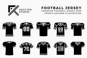 American Football Jersey Icon, a Solid Icon by Akatype Studio