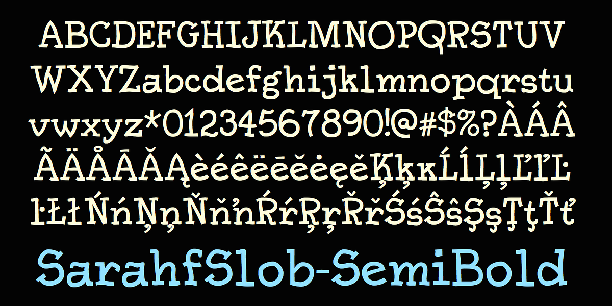 SarahfSlob, a Slab Serif Font by Ingrimayne Type (Photo 9 of 11)
