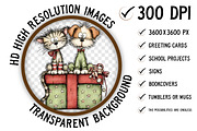 Whimsical Christmas Cats And Dogs, an Illustration by Craft Nest (Thumbnail 3 of 8)